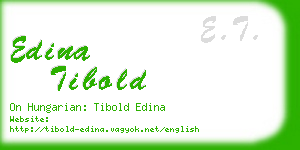 edina tibold business card